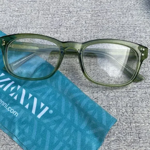 Zenni Olive Green Full Rim Eyeglasses Frames Only Eyewear 125024 - Picture 2 of 16